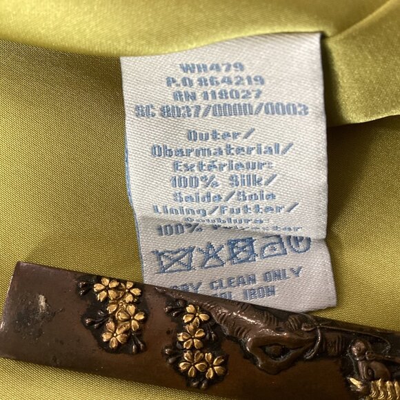 BODEN Silk Sassy DRESS Lime Green 100% Silk Women's Size 14 WH479 - Picture 4 of 12